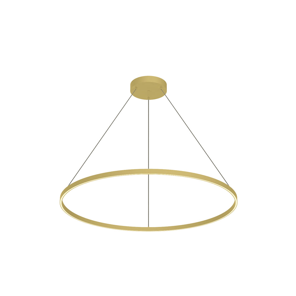 Cerchio 48-in Brushed Gold LED Pendant