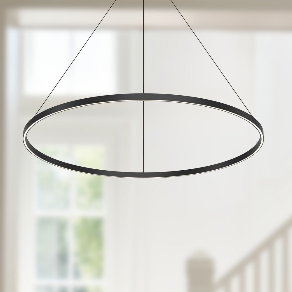 Cerchio 48-in Black LED Pendant by KUZCO