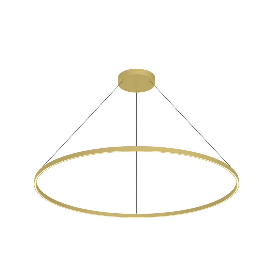 Cerchio 60-in Brushed Gold LED Pendant