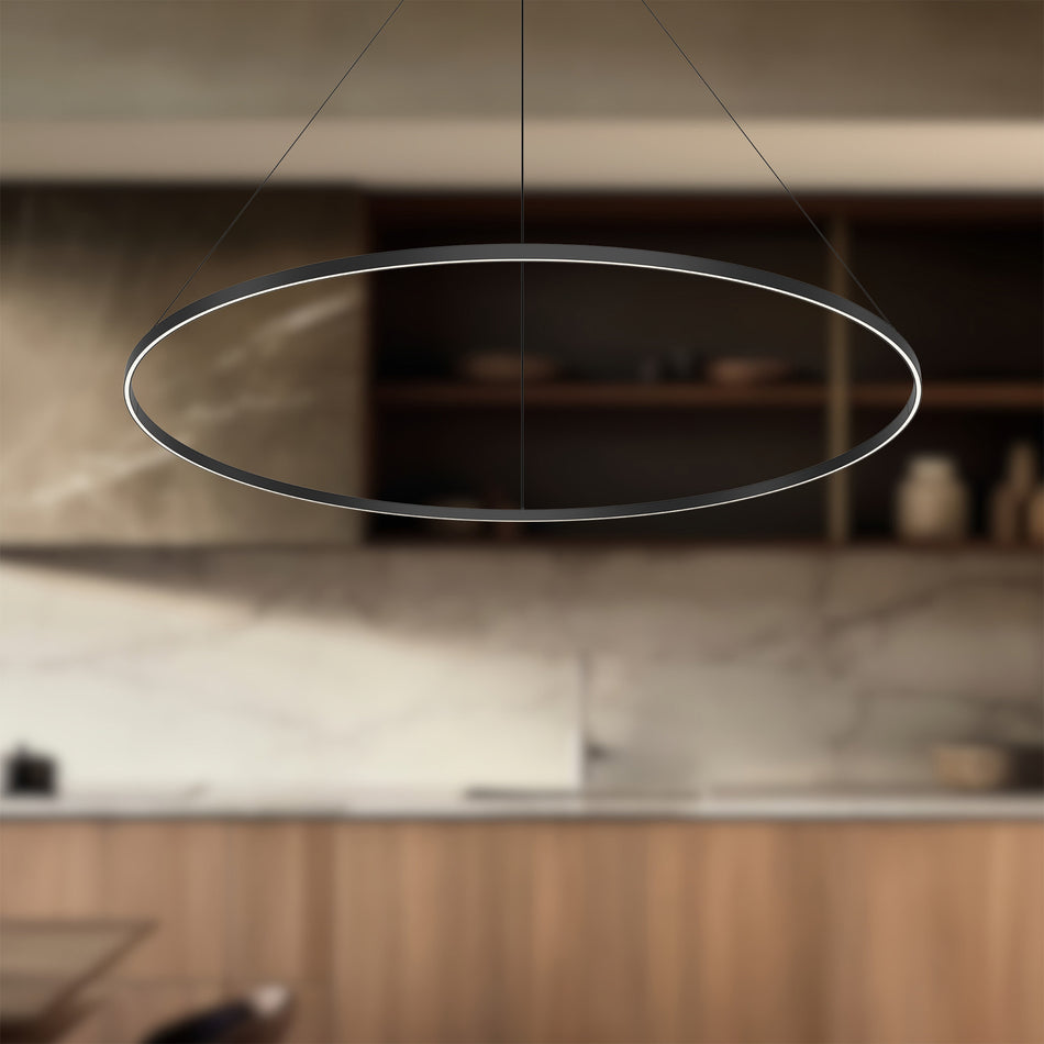 Cerchio 72-in Black LED Pendant by KUZCO