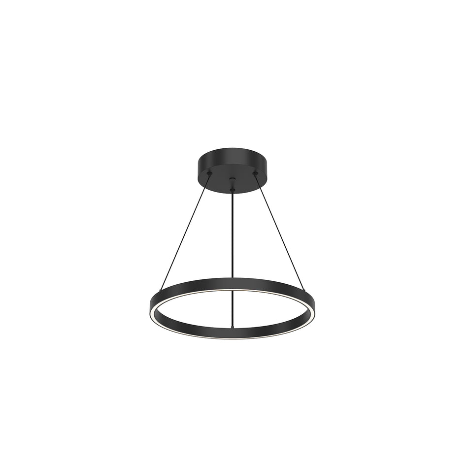 Cerchio 18-in Black LED Pendant