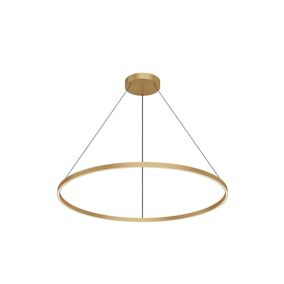 Cerchio 48-in Brushed Gold LED Pendant