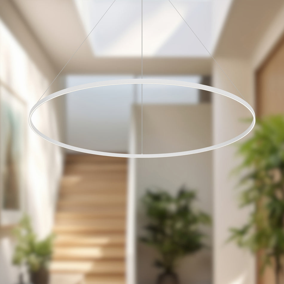 Cerchio 72-in White LED Pendant by KUZCO