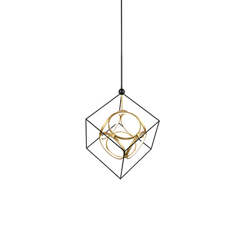 Monza 26-in Black/Antique Brass LED Chandeliers by KUZCO