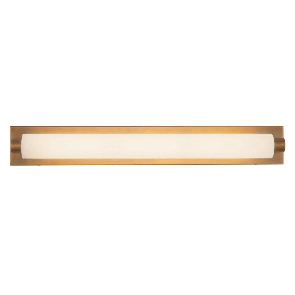 Charleston 31-in Brass dimmable LED Bathroom Vanity Light