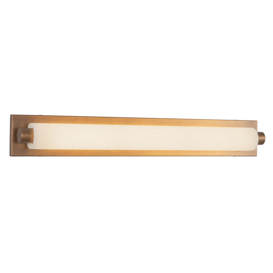 Charleston 31-in Brass dimmable LED Bathroom Vanity Light