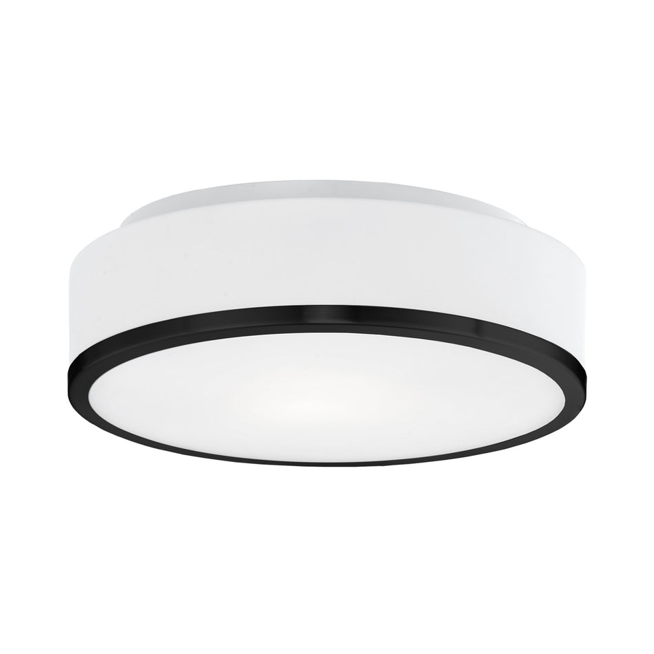 Charlie 12-in Black LED Flush Mount
