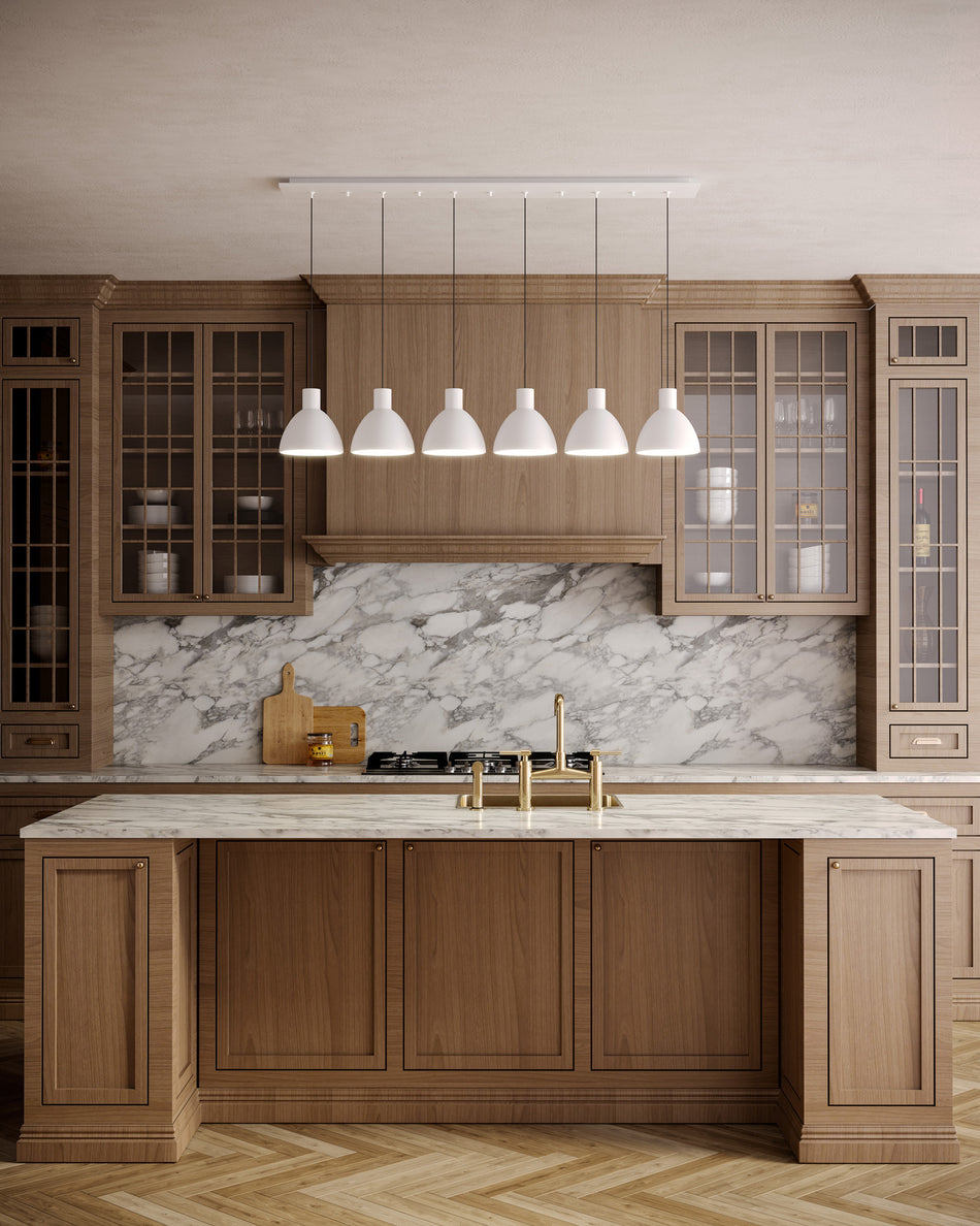 Chroma 42-in Glossy White 6-Light Multi Pendant