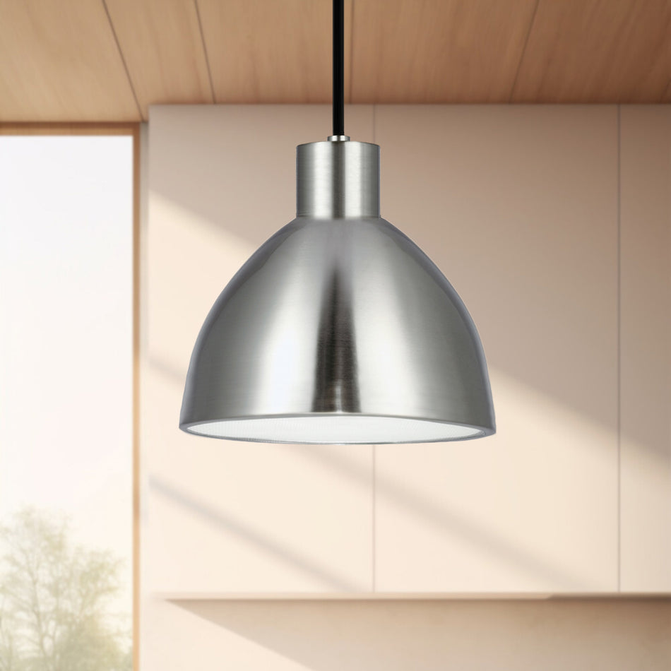 Chroma 6-in Brushed Nickel LED Pendant by KUZCO