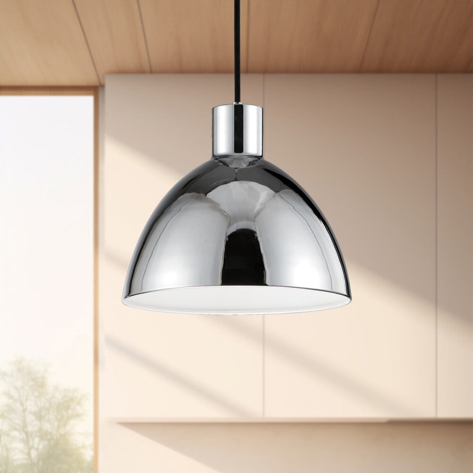 Chroma 6-in Chrome LED Pendant by KUZCO