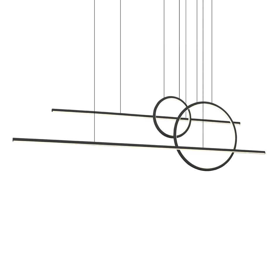 Chute Calypso 56-in Black LED Multi Pendant