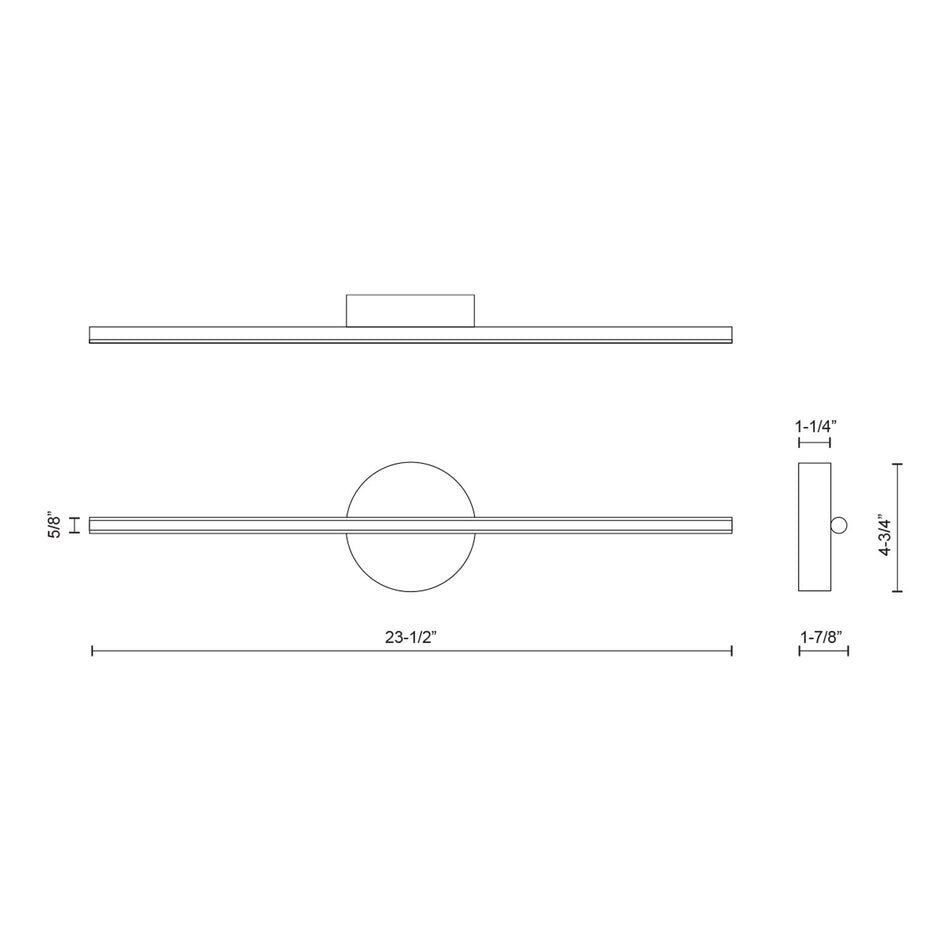 Chute 23-in White LED Wall Sconce by KUZCO