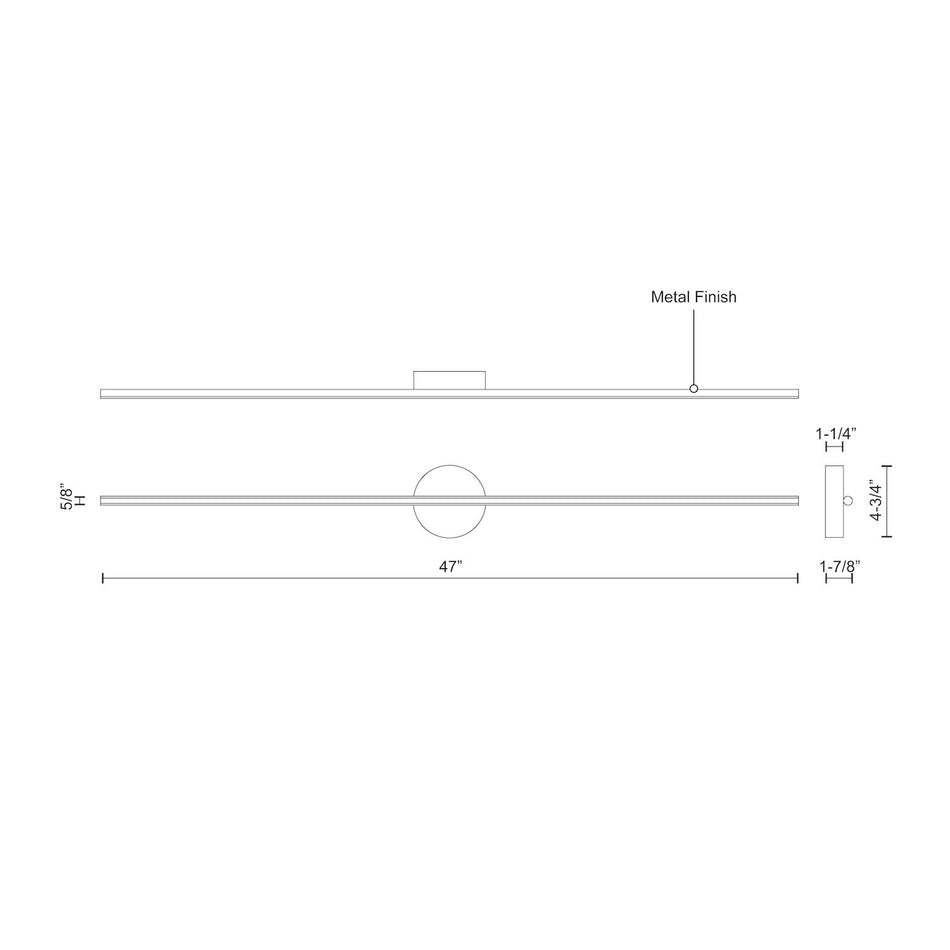 Chute 47-in White LED Wall Sconce by KUZCO