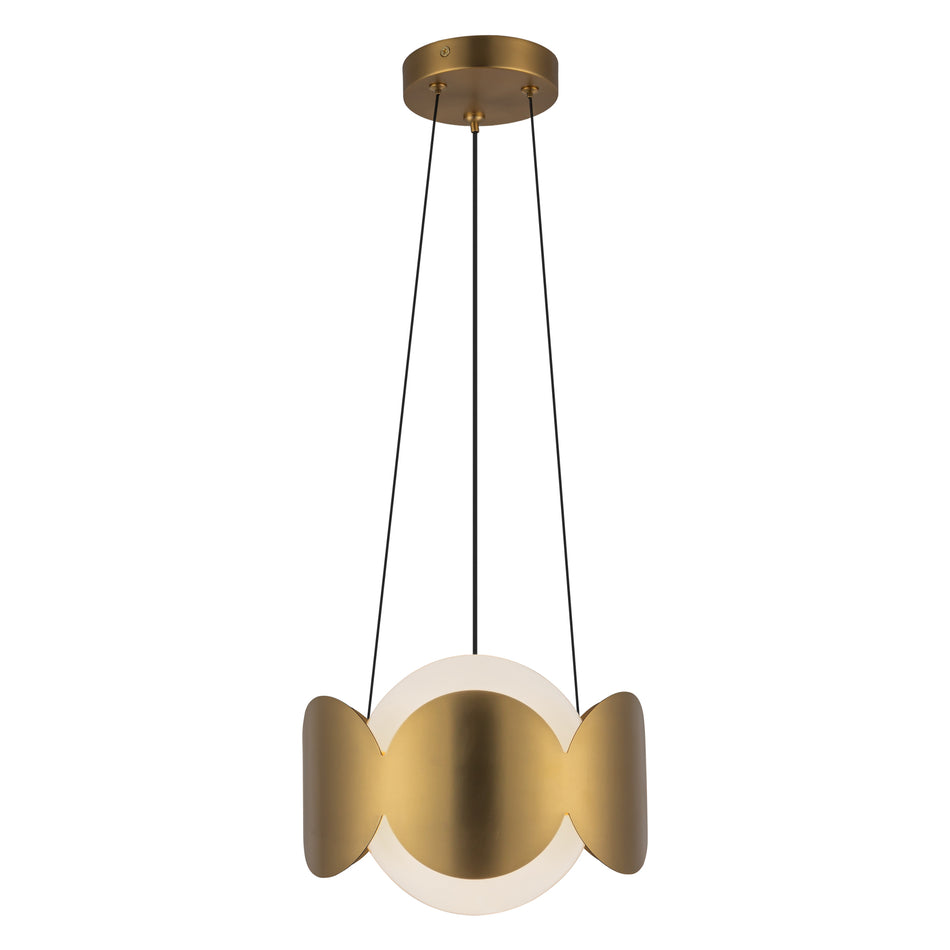 Ciel 10-in Brushed Gold/Opal Glass Socket Chandelier by KUZCO