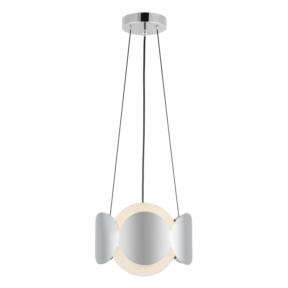 Ciel 10-in Chrome/Opal Glass Socket Chandelier by KUZCO
