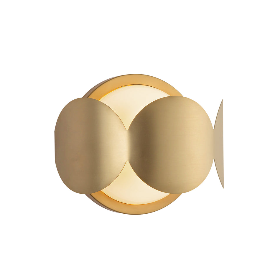 Ciel 10-in Brushed Gold/Opal Glass Socket Wall Sconce by KUZCO