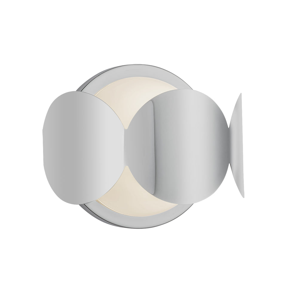 Ciel 10-in Chrome/Opal Glass Socket Wall Sconce by KUZCO