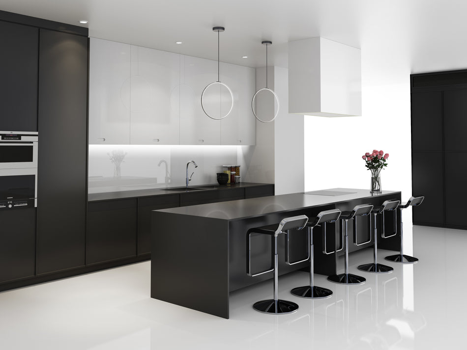 Cirque 24-in Black LED Pendant by KUZCO