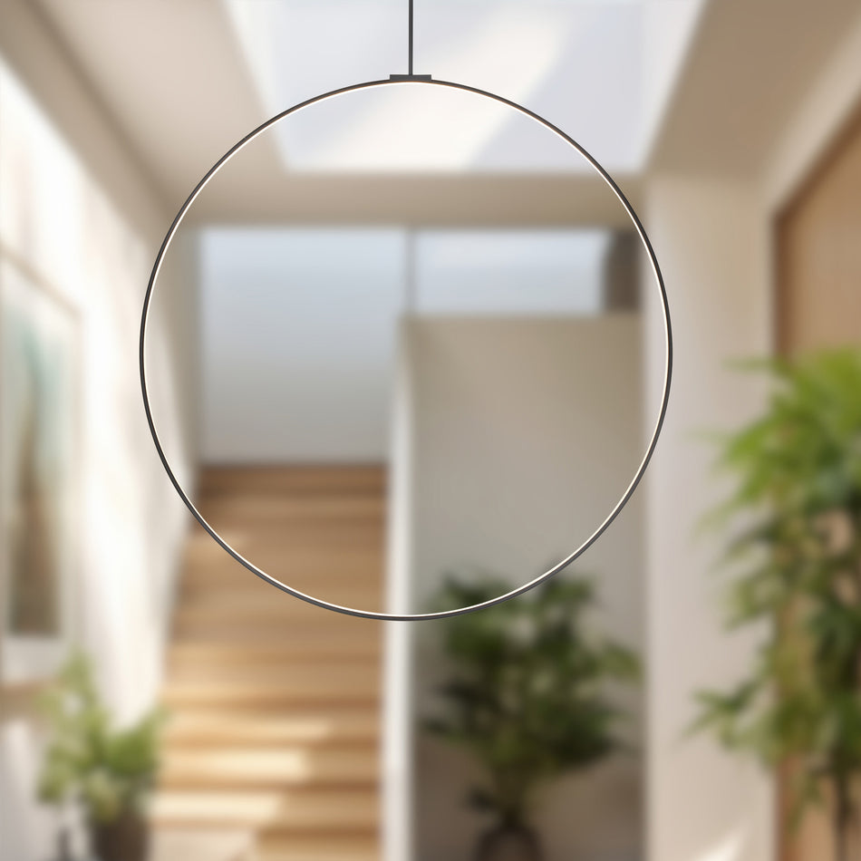 Cirque 60-in Black LED Pendant by KUZCO