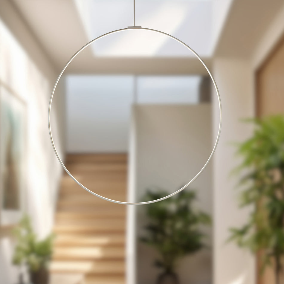 Cirque 60-in Brushed Nickel LED Pendant by KUZCO