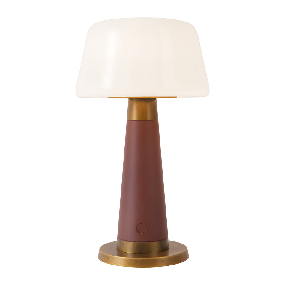 Clemence 11-in Red dimmable LED Table Lamp