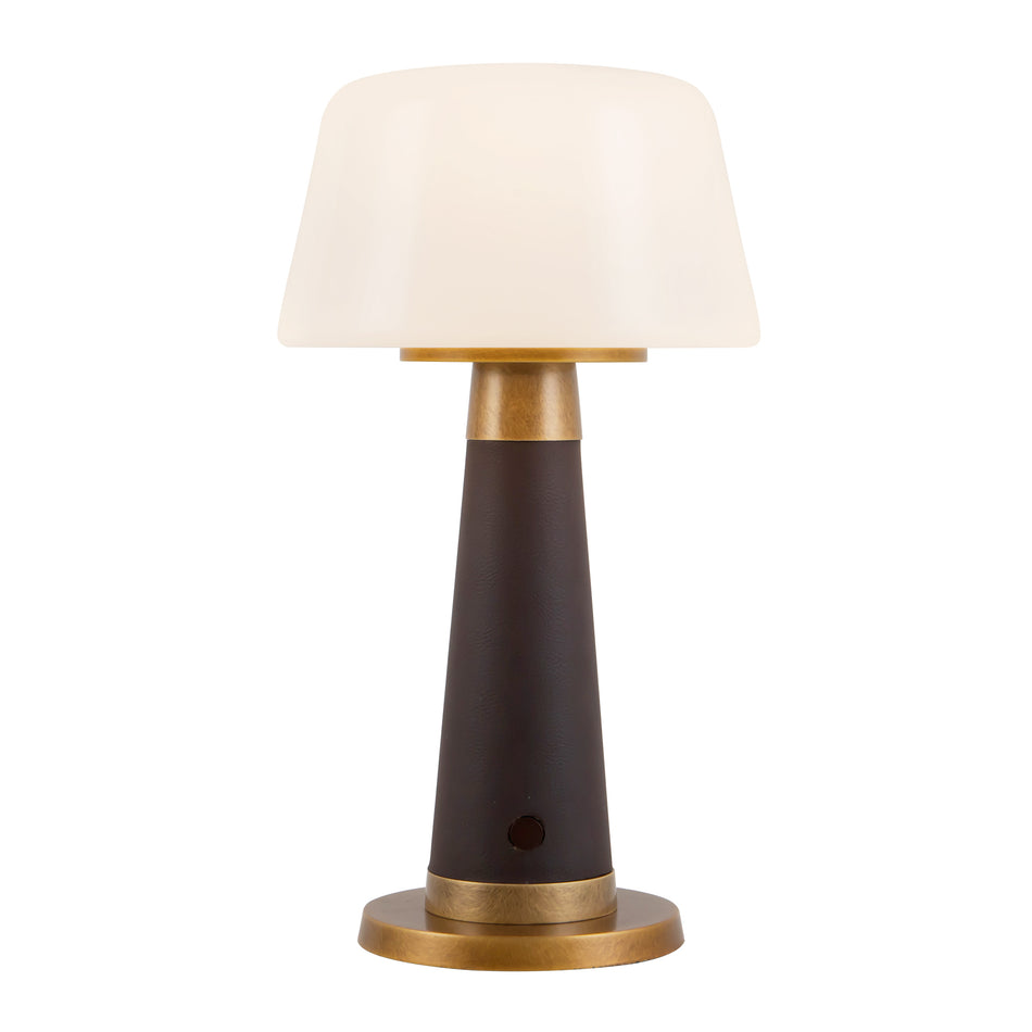 Clemence 11-in Brown dimmable LED Table Lamp