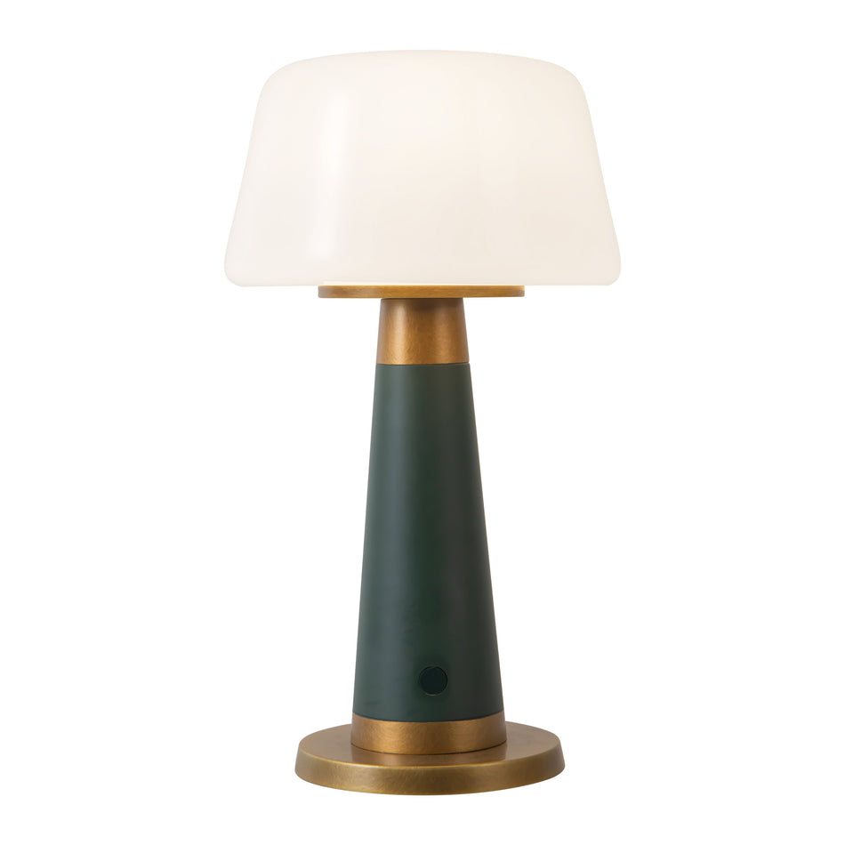 Clemence 11-in Green dimmable LED Table Lamp