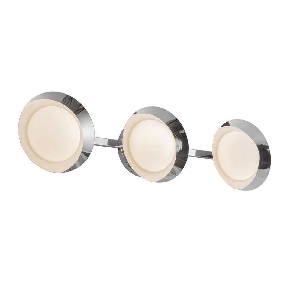 Cleo 23-in Chrome/Opal Glass LED Vanity Light by KUZCO
