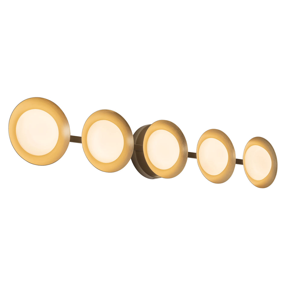 Cleo 36-in Gold dimmable LED Bathroom Vanity Light