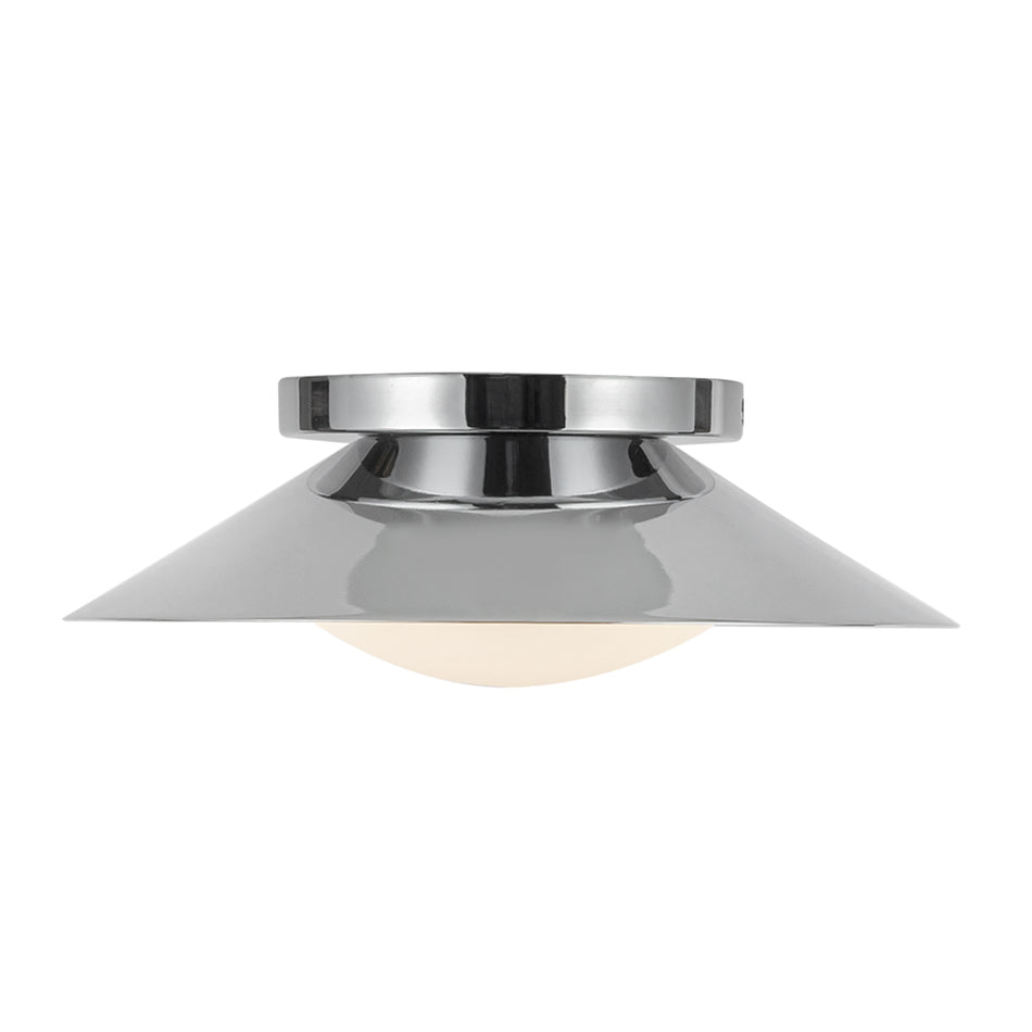 Cleo 9-in Chrome/Opal Glass LED Wall Sconce by KUZCO