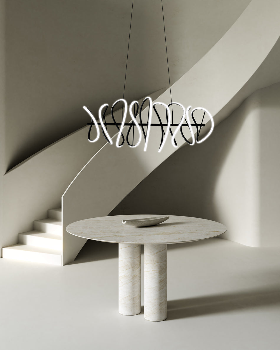 Collide 44-in Black LED Chandeliers by KUZCO
