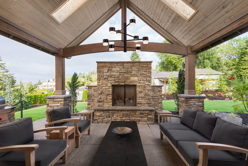 Copenhagen 24-in (4 Tier) Black LED Exterior Pendant by KUZCO