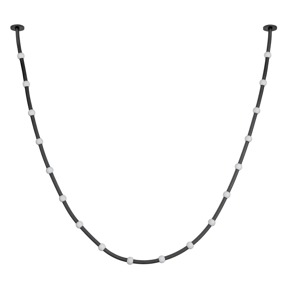 Corda 17-ft Black/Opal Glass LED Pendant by KUZCO