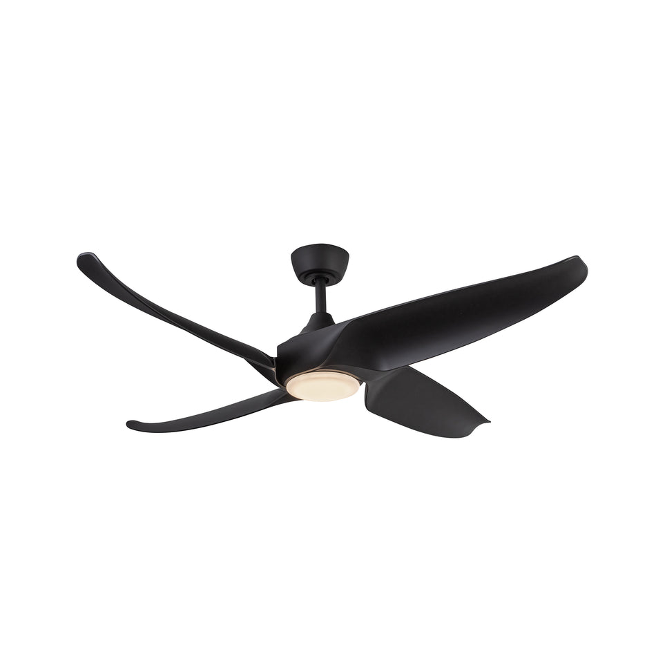 Coronado 56-in Matte Black LED Ceiling Fan by KUZCO