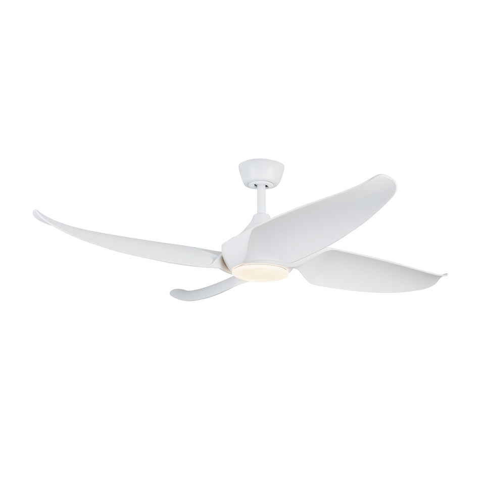 Coronado 56-in Matte White LED Ceiling Fan by KUZCO
