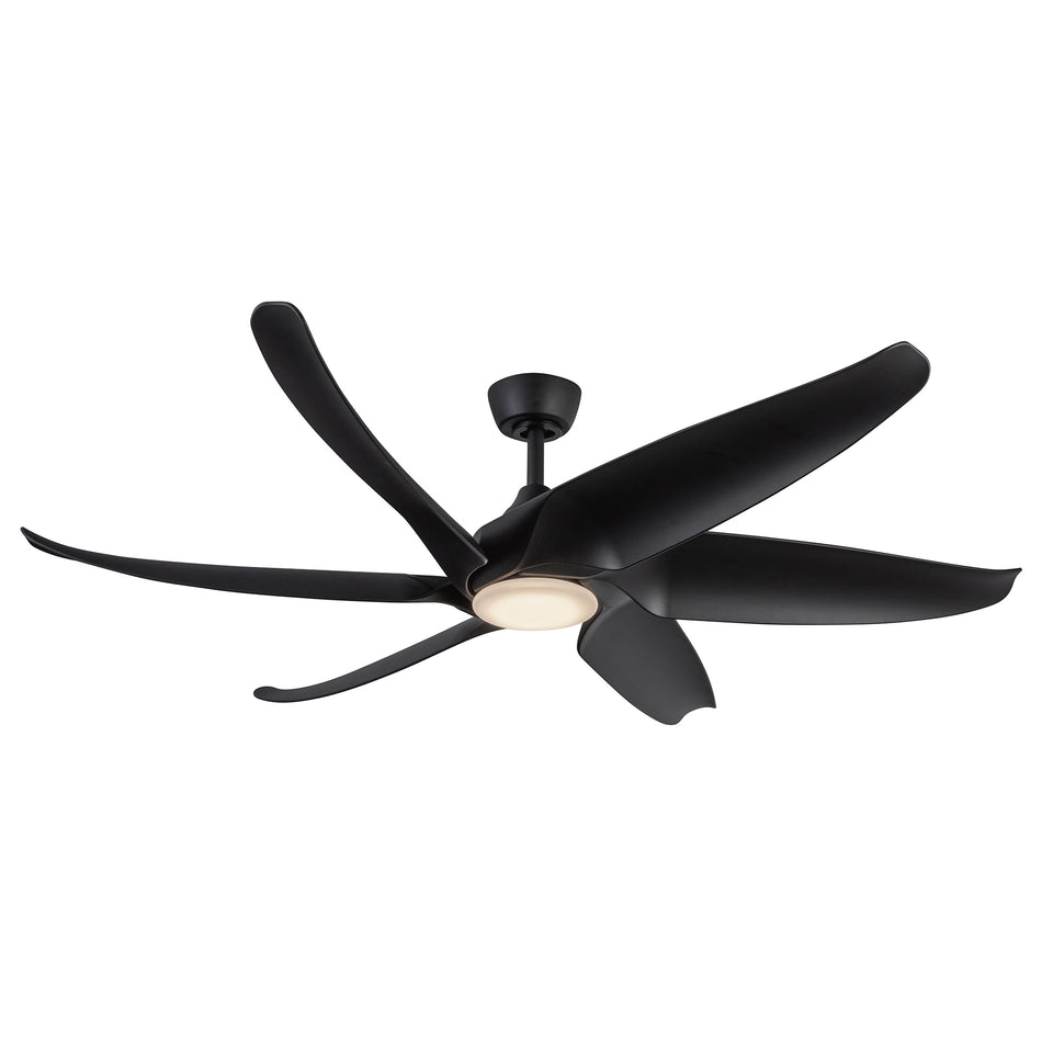 Coronado 60-in Matte Black LED Ceiling Fan by KUZCO