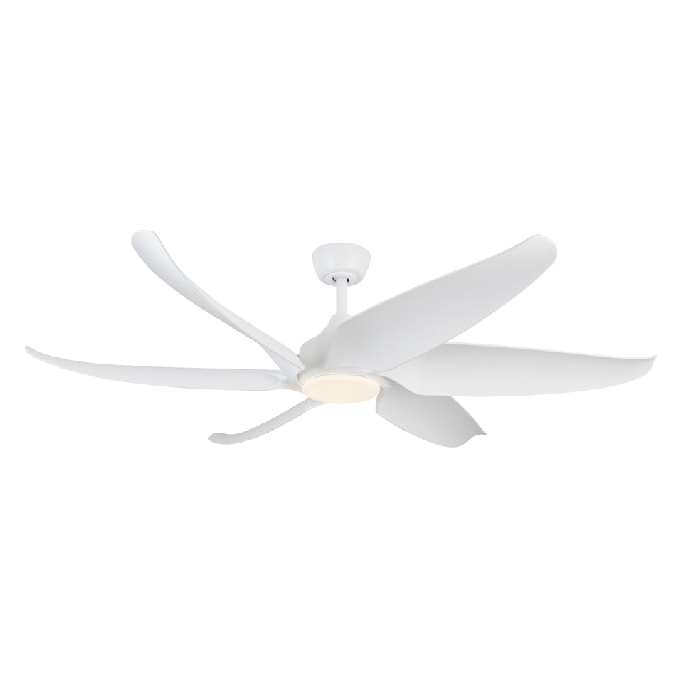 Coronado 60-in Matte White LED Ceiling Fan by KUZCO