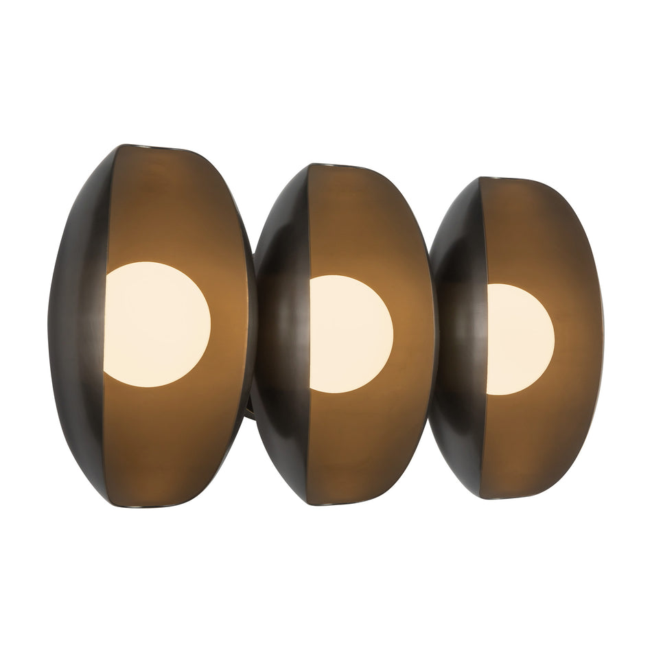 Cortez 16-in Black dimmable LED Bathroom Vanity Light