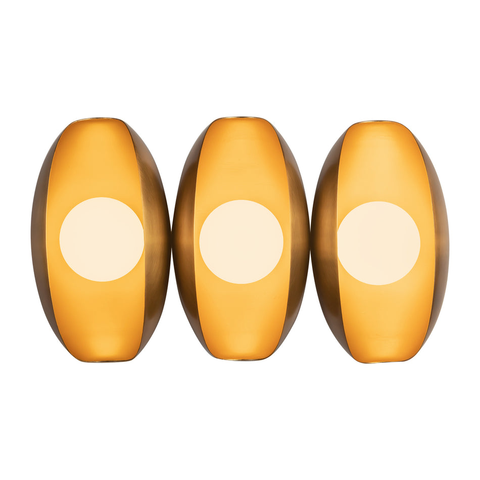 Cortez 16-in Brass dimmable LED Bathroom Vanity Light