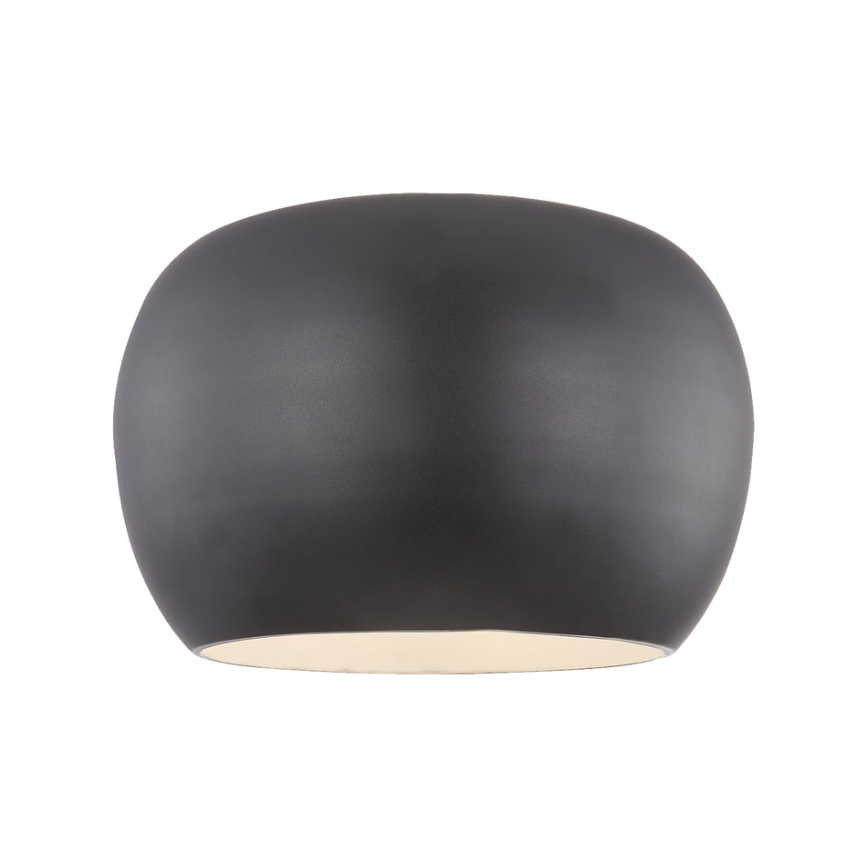 Croft 14-in Black/White LED Flush Mount by KUZCO