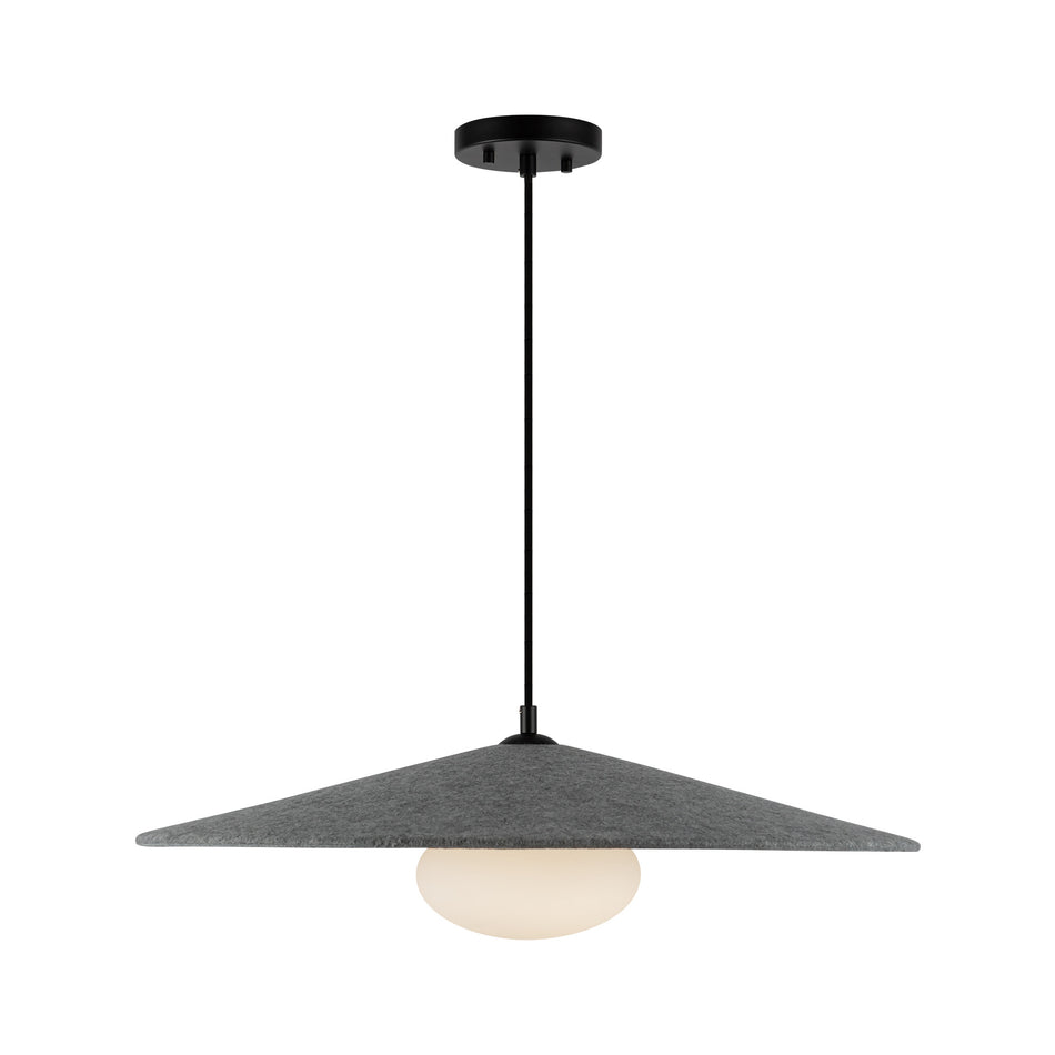 Cruz 24-in Felt - Gray LED Pendant