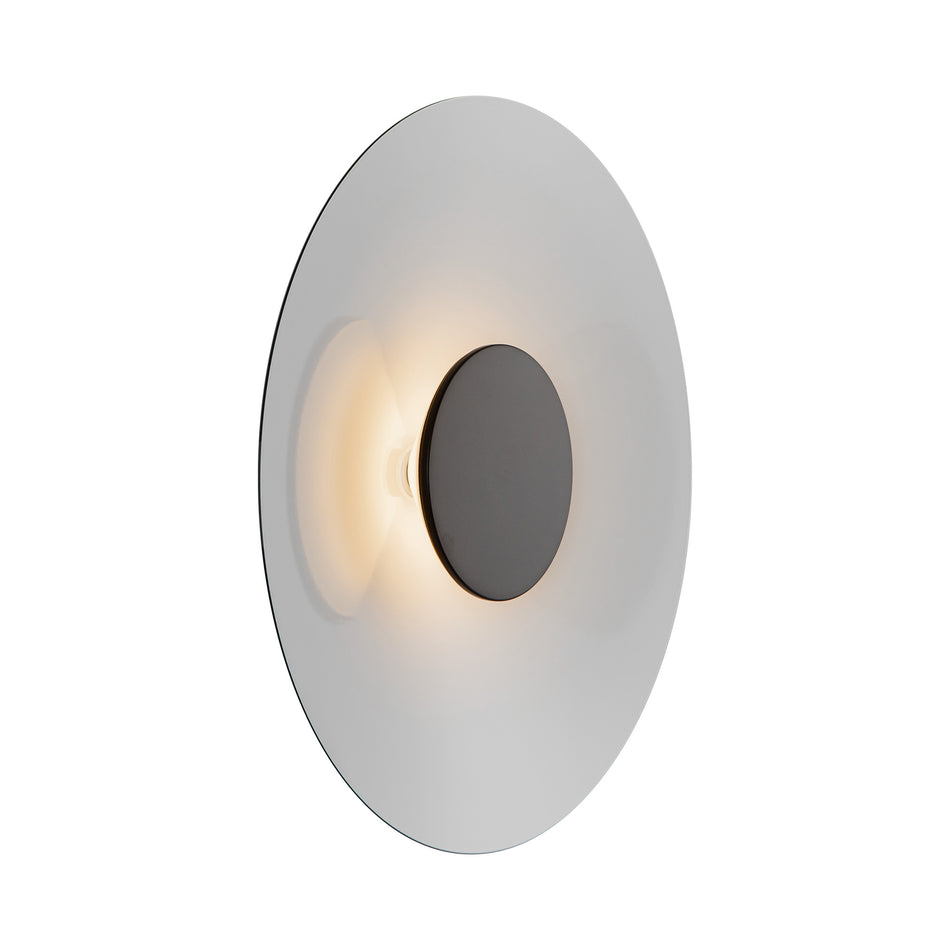 Cruz 15-in Metal - Black/White LED Wall Sconce by KUZCO