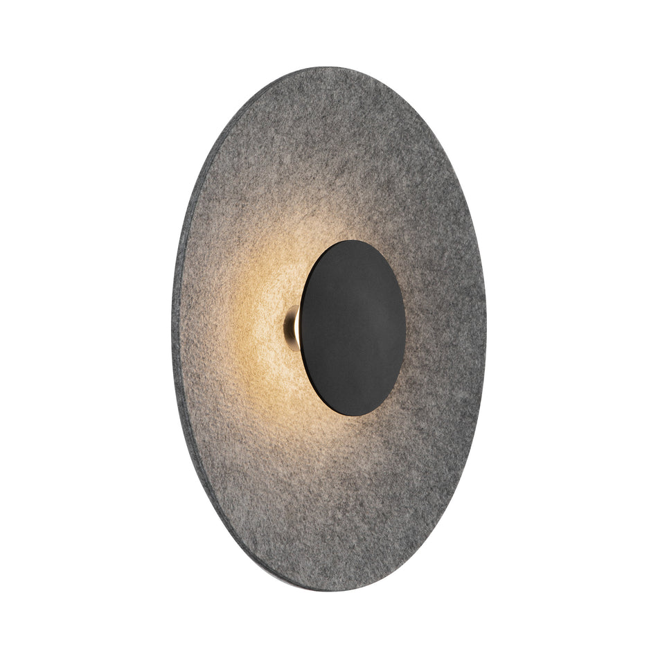 Cruz 15-in Felt - Gray LED Wall Sconce by KUZCO