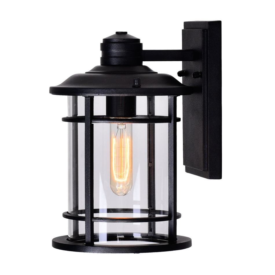 Belmont 1 Light Black Outdoor Wall Lantern