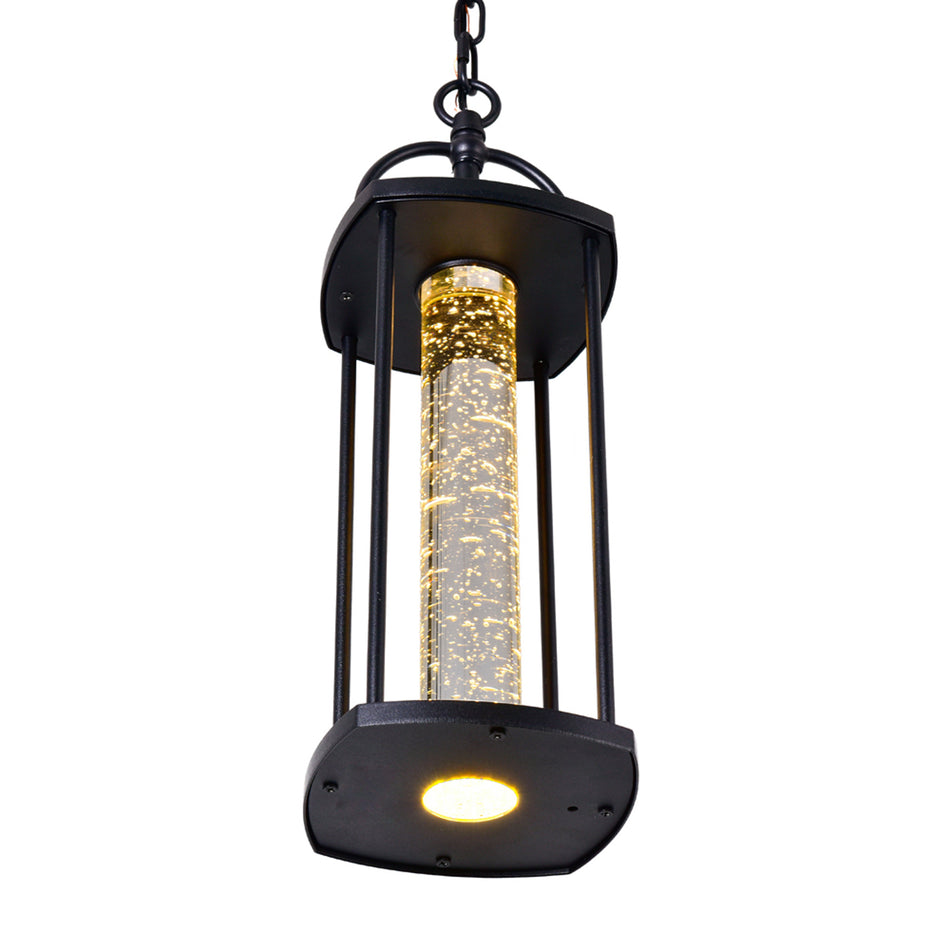 Greenwood LED Black Outdoor Pendant by CWI