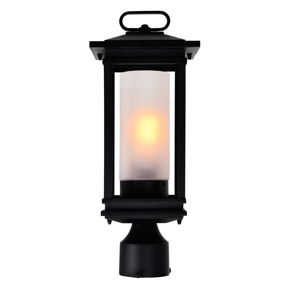 Leawood 1 Light Black Outdoor Hanging Light by CWI