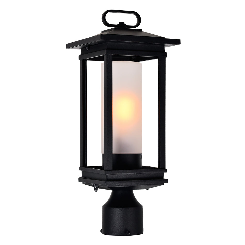 Leawood 1 Light Black Outdoor Hanging Light