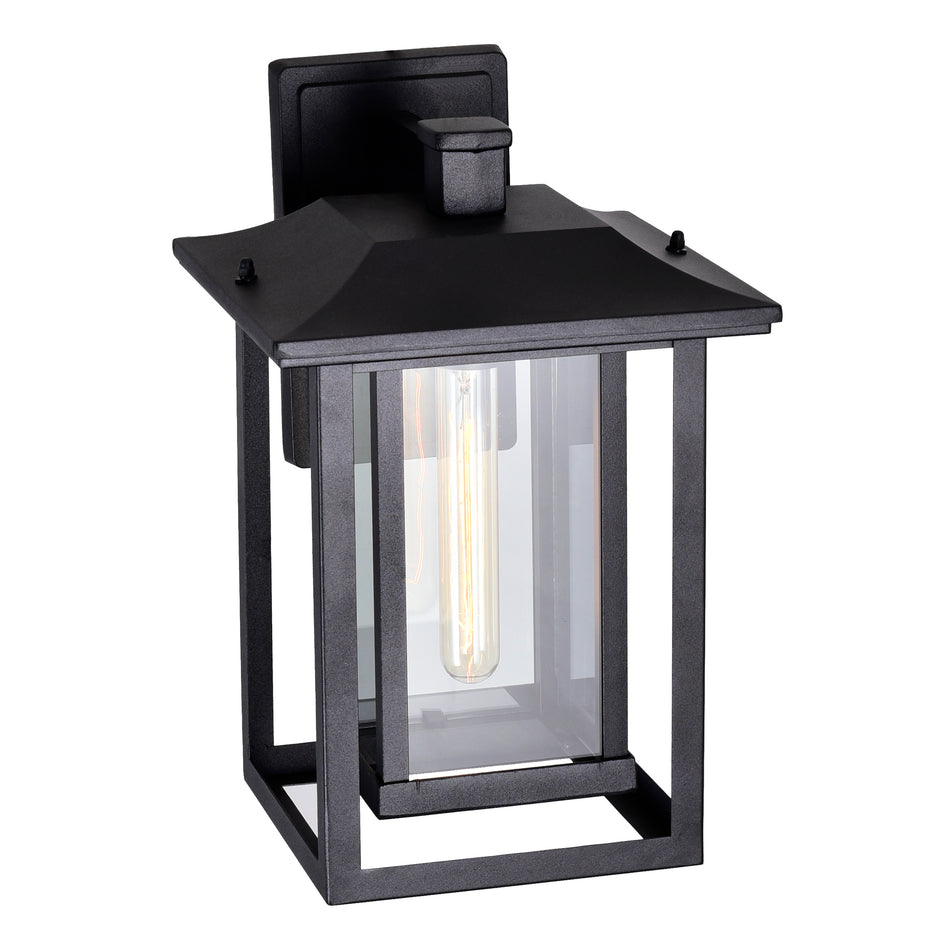 Winfield 1 Light Black Outdoor Wall Light by CWI