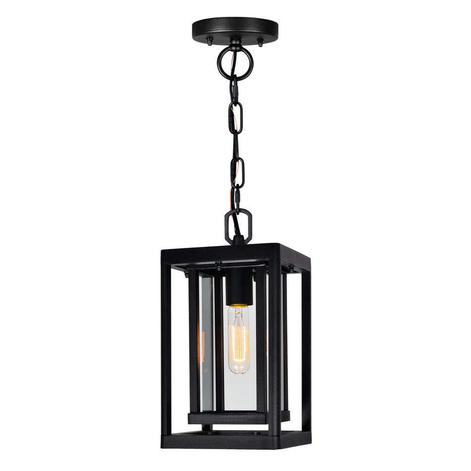 Mulvane 1 Light Black Outdoor Pendant
