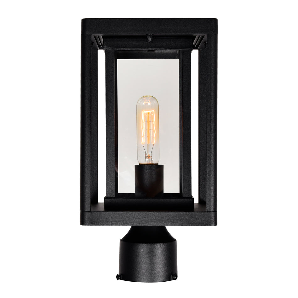 Mulvane 1 Light Black Outdoor Lantern Head by CWI